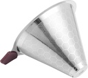 NUOBESTY Reusable Stainless Steel Coffee Filter Cups Fine Workmanship for Home and Cafe Use Easy to Clean Practical Kitchen Funnel Tool