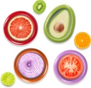 Avocado Saver and Tomato Holder - Set of 4 Preventing Food Flavor Skewering Reusable Storage Containers for Fridge -Ideal for Garlic, Onions, Lemons, and Potatoes