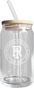 R and R Imports Rhode Island University NCAA 12 oz Engraved Can Glass Single