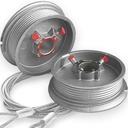 2-Pieces Bundle - 9.5ft Long Garage Door Cables & Standard Lift Cable Drums
