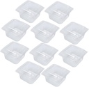 OUNONA 10-Pack 4-Inch Dessert Boxes Lids Mini Cake Containers for Cupcakes Pastries and Fruit Treats for Parties and Events