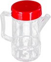 Acrylic Oil Dispenser with Red Lid Food-grade Plastic Oil Bottle for Cooking Bbq Salad and Sauces Capacity Easy to Use Transparent Design for Easy Monitoring