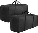 Cushion Storage Bag 420D Waterproof 68" Rectangular Outdoor Patio Cushion Storage Bags — Outdoor Cushions Storage Bag with Zipper and Handles Extra Large Storage Bags 68" L x 29" H x 20" W Black