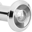 aqxreight 200 Degree Wide Viewing Angle Peephole Door Viewer with Duty Cover Brus Chrome Peephole Door Viewer 200 Degree Door Viewer Wide Viewing Peephole Types Peephole Suitable Door (Glossy)