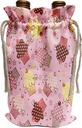 3dRose TNMGraphics Food and Drink - Cupcakes in Pink - Wine Bag (wbg_35916_1)