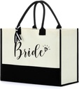 FORBIDDEN PAPER Bride to Be Gifts Bachelorette Party Gifts Bride Tote Bag Beach Bag Bridal Shower Gift Bag Handbag Bridal Shower Gifts Wedding Gifts Bridesmaid Proposal Gifts