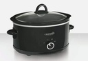 7-Quart Manual Slow Cooker, Black, Serves Over 9 People