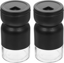 HEMOTON Condiment Containers 2 Pack Spice Jars Lids and Easy to Use for Cooking