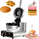 UFOcommercial Burger Waffle Maker, 1300W Non Stick Electric Panini Press Burger Machine, 122-572℉ Temperature Control Double-Sided Heating, 5 Minutes Timer Bubble Egg Waffles Baker Machine,220 V