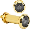Door Viewers, 2Pcs 220 Degree Viewing Angle Anti Theft Household Door Viewer with Heavy Duty Privacy Cover, Solid Brass Housing, Home Door Viewer(Gold #14)