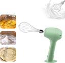 Electric Egg Beater, Hand Mixer Handheld Egg Whisk, Cordless Electric Kitchen Handheld Mixer 3 Speed Food Mixer for Cappuccino Matcha Matcha for Dough Eggs Batter Cream (Green)