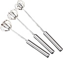 Stainless Egg Beater Semi-Automatic Tools Stiring Cream Whisk Manual Mixer Household Kitchen Baking Accessories(35CM)