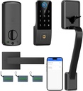 Smart Fingerprint Door Lock with Keypad – Keyless Entry Deadbolt for Front Door, Smart Door Locks for Front Door,App Control, Auto Lock,Easy Installation,Matte Black