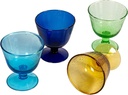 Creative Co-Op 12-Piece Hand-Blown Stemmed Seeded Drinking Glass, Multicolor