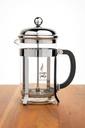 French Coffee Press & Tea Maker Infuser, 6 Coffee Cups, unique Filter Screen, Chrome glass pot