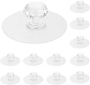 POPETPOP 30 Pcs Clear Cabinet Drawer Knobs: Self Adhesive Door Handle, No Drill Clear Acrylic Cabinet Knobs for Dresser Wardrobe Cupboard Kitchen Door