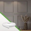 MRP Peel and Stick Wall Molding Roll | Flexible EVA Foam Trim for DIY Picture Frame Wainscoting & Wall Decor | Self Adhesive Panel Molding (White, 0.9 in x 8 FT)