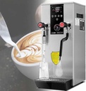 2200w Commercial Milk Frother,12l/ 3.17gal Full-Automatic Steam Boiling Water Frothing Machine with LED Display,Milk Foam Maker,for Espresso Coffee Tea Dessert Shop Hotel,Silver