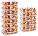 12 Count Cupcake Containers 25 Pack Cupcake Holders with Detachable Tall Dome Lids Clear Plastic Stackable Cupcake Boxes for 300 Cupcakes, BPA Free, Standard Size