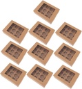 10pcs Portable Cupcake Boxes with Clear Window Sturdy Muffin Storage Containers for Home Bakery Use Multipurpose Treat Boxes