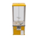 25in-Height Commercial Vending Machine, 25 Cents Candy Selling Machine, Automatic Gumball Machine, Toy Capsule Dispenser Machine for Game Stores and Retail Stores (Yellow)