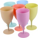 Macaron Style Tall Cocktail Glasses Set of 6 Footed Juice Goblets Elegant Wine Cups Perfect for Parties
