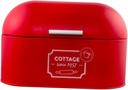 VICASKY European Large Metal Bread Box Dustproof Food Storage Container for Kitchen Counter Multi Functional Household Organizer with Smooth Surface Red and Compact Bread Bin for Cupcakes