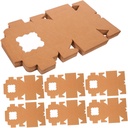 ABOOFAN 50pcs Light Brown Cake Boxes with Window for Transporting Cupcakes Cookies Baked Goods for Outdoor Events Parties Holiday Celebrations Protective Design for Freshness