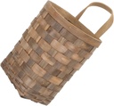 Multi Functional Woven Hanging Basket Wall Storage Basket for Kitchen Spoons Chopsticks Flower Decor with Handle Pastoral Style Organizer for Door Bathroom Bedroom Living