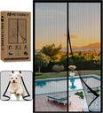 Magnetic Screen Door Fits Door Size 32" x 80", Actual Screen Size 34" x 81", Screen Door Mesh,Door Screen Magnetic Closure for Patio Door Enjoy Air Fresh-Black