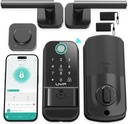 WiFi Keyless Entry Door Lock Handle Set : UYF Smart Front Door Lock,Front Door Handle Set,App Remote Control, Digital Bluetooth Keypad Deadbolt with Alexa Auto Lock for Home Apartment Matte Black