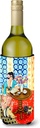 Caroline's Treasures 7259LITERK Lady with her Pug Wine Bottle Hugger Bottle Cooler Sleeve Hugger Machine Washable Collapsible Insulator Beverage Insulated Holder