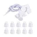 PATIKIL Magnetic Reed Switch, 10 Pack NC Wired Recessed Door Sensor Window Contact Switch for Alarm System, White