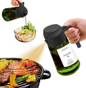 2 in 1 Oil Dispenser Bottle for Cooking - 16oz / 450ml Olive Oil Bottle - Reciprocal 2 way Two in One Olive Oil Dispenser/Oil Sprayer for BBQ, Salad, Upgraded Light-Blocking (Black)