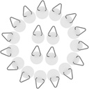 20pcs Invisible Plate Hooks Wall Mounted Adhesive Hangers for Decorative Plates Easy Installation Heavy-Duty Space Saving for Kitchen Bathroom Bedroom Decor