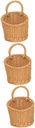 PRETYZOOM 3pcs Woven Wall Basket Decor Storage Baskets for Kitchen Hanging Fruit