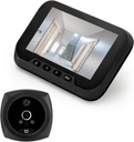 Matybobe Video Doorbell, 4.5in LCD Display Peephole Camera Doorbell Kit, 2MP 1080P Digital Peephole Viewer Doorbell, 135 Degree Human Body Detection, Color Night Vision, Built-in 3800mAh Battery