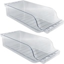 2PCS Soda Can Dispenser Drink Holder for Refrigerator, Soda Beverage Can Dispenser Organizer Storage Bin, Stretchable Large Capacity Canned Food Storage Container for Cabinet Kitchen Home