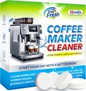 True Fresh Coffee Machine Descaler & Cleaner Tablets - 24 Count, Uses for Keurig, Breville, Miele, Delonghi, Ninja, Nespresso, Coffee Maker Pot cleaning Tabs, Descale Drip Coffee & Espresso Machines