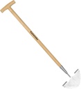 Lawn Edger Tool Half Moon Edger Hand Turf Edger Shovel Garden Edging Tool 39“ for Landscaping, Sidewalk, Garden Bed, Driveway, Yard Grass Trenching Spade with Wood T Handle