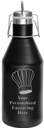 Custom Chef Hat Growler, 64 oz Custom Cooking Competition Stainless Steel Growler, Engraving Included