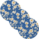 3 Pcs Hot Pad Trivet for Crock Pot 15in Dish Holder Kitchen Aid Porta platos para mesa Blue and White Lovely Daisy