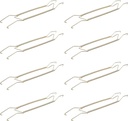 Bettomshin 8Pcs Plate Hanger 15.98" W Type Stainless Steel Plate Hangers Invisible Wall Hooks for Walls Compatible Decorative Plates Hooks Dish Diaplay Holder Golden