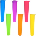 6pcs Easy-release Silicone Popsicle Mold Creative Diy Ice Treats Maker for Homemade Ice Cream Includes Multi-color Molds for Summer Fun