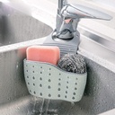 New Kitchen Sink Shelf Soap Sponge Drain Rack Holder Double Decker Hanging Basket Storage Suction Cup Kitchen Organizer Sink Accessories Wash Dropshipping-Blue,1Pcs