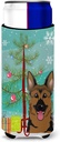 Caroline's Treasures Christmas Tree and German Shepherd Michelob Ultra Koozies for Slim Cans, Multicolor