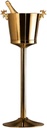 Ice Bucket Large Stainless Steel Free Standing Wine Chiller Wine Coolers and Cellar with Ice Bucket Kitchen Bar Wares Keeps Ice Cold & Dry (Color : Gold)