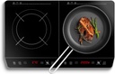 Double Induction Cooktop, 4000W Hot Plate Electric Stove for Countertop Portable 2 Burner Induction Cooktop with 9 Levels Settings, Child Safety Lock & Timer