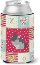 Caroline's Treasures CK5420CC Black Velvet Chinchilla Love Can or Bottle Hugger, Red Cooler Washable Drink Sleeve Collapsible Beverage Insulated Holder, Can Hugger, Multicolor
