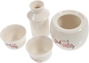 Traditional Sake Cup,Ceramic Wine Glasses,1 Set Wine Warmer Sushi Set Cup Set Dish Set Tea Kettle Set Ceramic Sake Set Ceramic Sake Serving Set Ceramics White Porcelain Winter